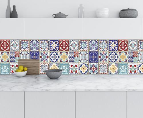 Mutfak Tezgah Arası Folyo Fayans Kaplama Folyosu Türk Fayans Desen 60x100 CM