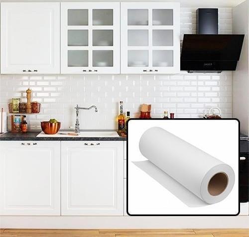 Parlak Beyaz Mobilya ve Dolap Kaplama Folyosu 76 CM x 1 METRE