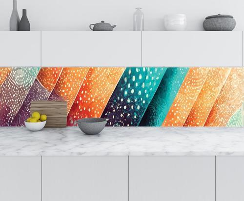 Mutfak Tezgah Arası Folyo Fayans Kaplama Folyosu Soyut Teknoloji 60x400 CM