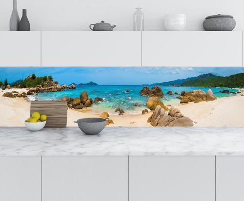 Mutfak Tezgah Arası Folyo Fayans Kaplama Folyosu Vietnam Plaj 60x300 CM