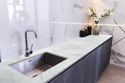 Tezgah Üstü Fayans Kaplama Folyosu Mutfak Tezgahı Kaplama Beton Doku 70 cm x 2 Metre