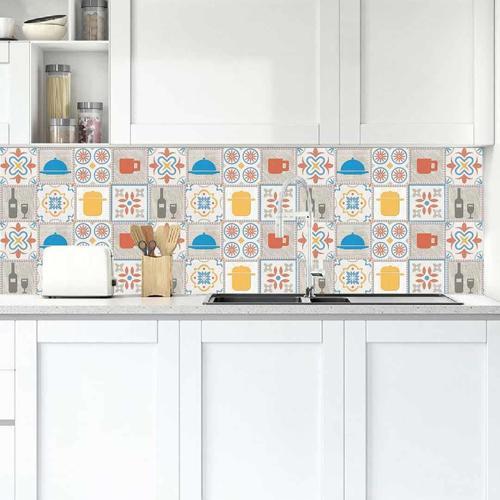 Mutfak Tezgah Arası Folyo Fayans Kaplama Folyosu Sunum 60 x 400