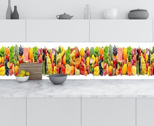 Mutfak Tezgah Arası Folyo Fayans Kaplama Folyosu Sebze Meyve Dikey 60x200 CM