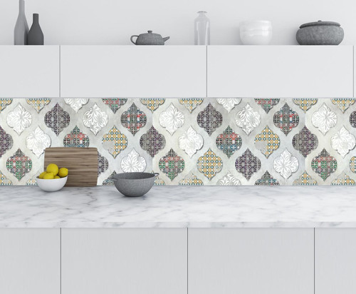 Mutfak Tezgah Arası Folyo Fayans Kaplama Folyosu Renkli Design Seramik 60x200 CM