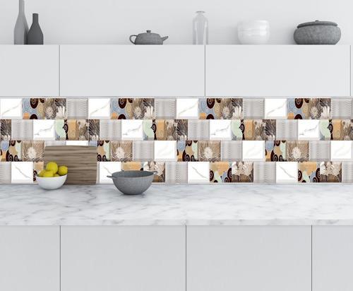 Mutfak Tezgah Arası Folyo Fayans Kaplama Folyosu Renkli Duvar Karosu 60x200 CM