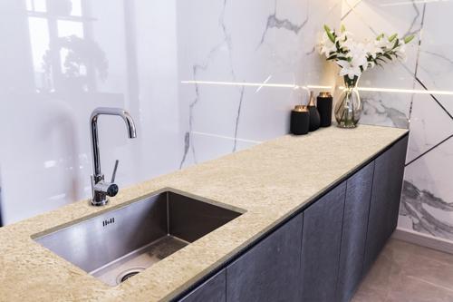 Tezgah Üstü Fayans Kaplama Folyosu Mutfak Tezgahı Kaplama ivory Beige 70 cm x 3 Metre