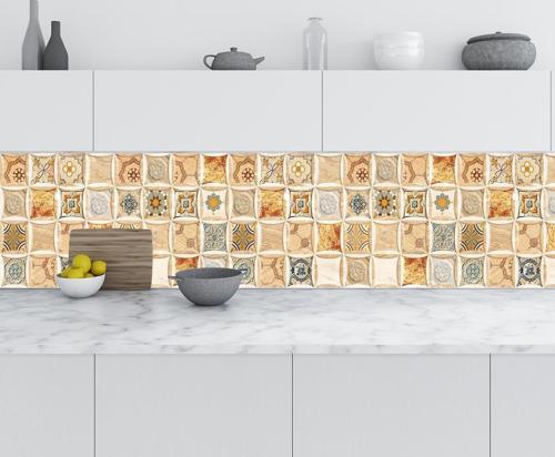 Mutfak Tezgah Arası Folyo Fayans Kaplama Folyosu Seramik Modern Design 60x100 CM