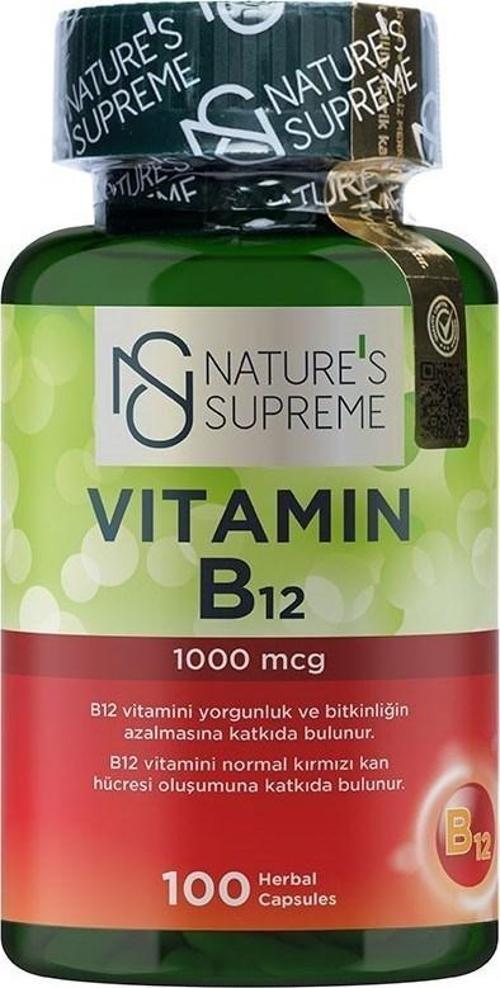 's Supreme Vitamin B12 1000 Mcg 100 Kapsül