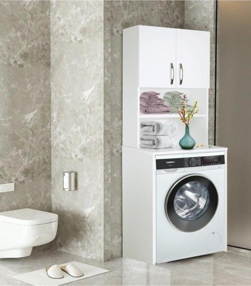 Makina Üstü Dolap, Banyo Dolabı, Çamaşır Dolabı, Havlu Dolabı, Kapaklı Dolap