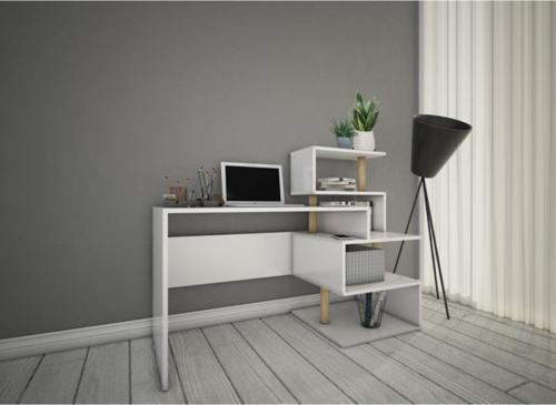 Okyanus Raflı Geniş Çalışma Masası Ofis/Laptop/Bilgisayar Masası