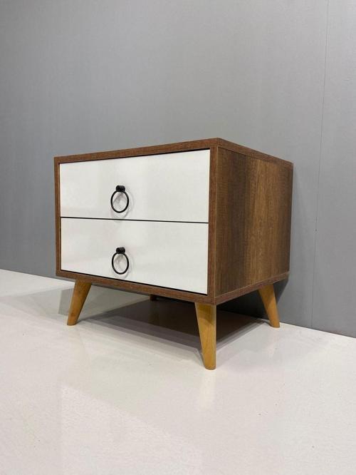 Oslo Iki Çekmeceli Komodin Barok/Beyaz Commode