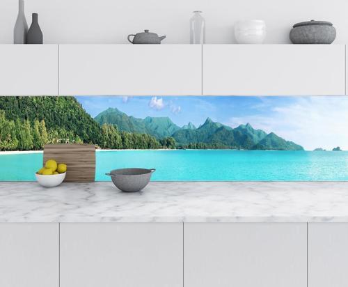 Mutfak Tezgah Arası Folyo Fayans Kaplama Folyosu Tayland Ada 60x100 CM