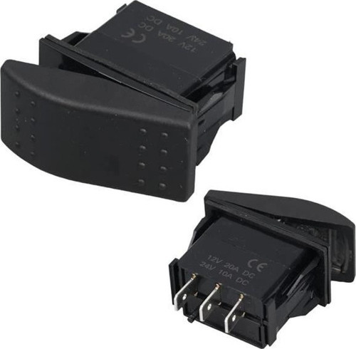 PowerMaster Sembolsüz Işıksız Yaylı 3 Pinli On-Off 12-24V Marin Switch