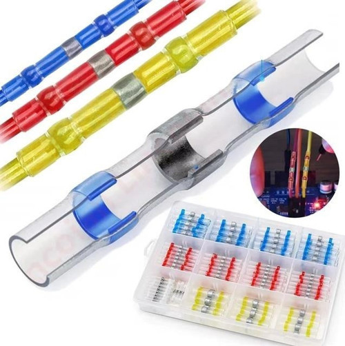 PM-24703 Dahili Lehimli Mühür Makaron 300 Adet 4 Boy Isıyla Daralan Kablo Koruması