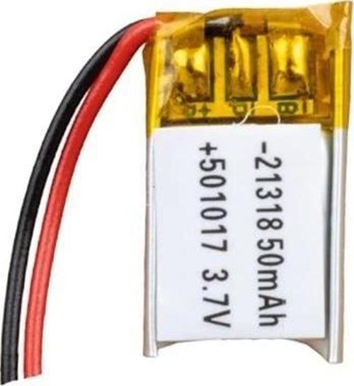 501017 3.7 Volt 50 Mah Lityum Polimer Pil