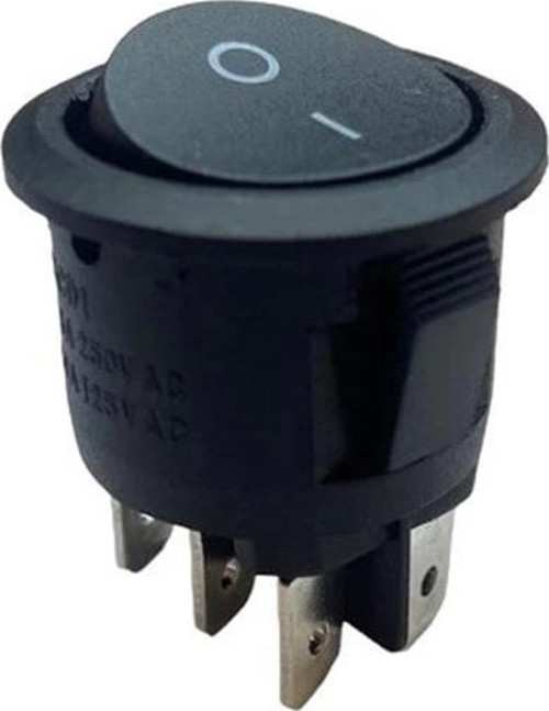 IC-133-6 Yuvarlak Siyah 6P On/Off Anahtar