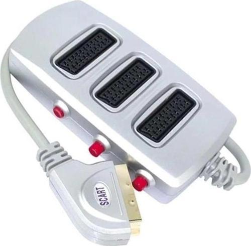 Scart Dağıtıcı 3 lü Silver Butonlu