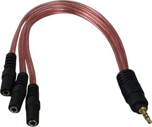 PM-12283 3.5Mm Stereo 3X Dişi Kulaklık Çoklayıcı (3 Boğumlu - 20 CM)
