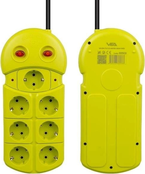 VE-970 1.5 Metre Kablolu 7'li Grup Priz