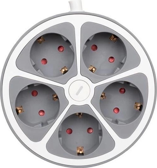 VE-G605Y 5'li Anahtarlı 1.5 Metre Grup Priz