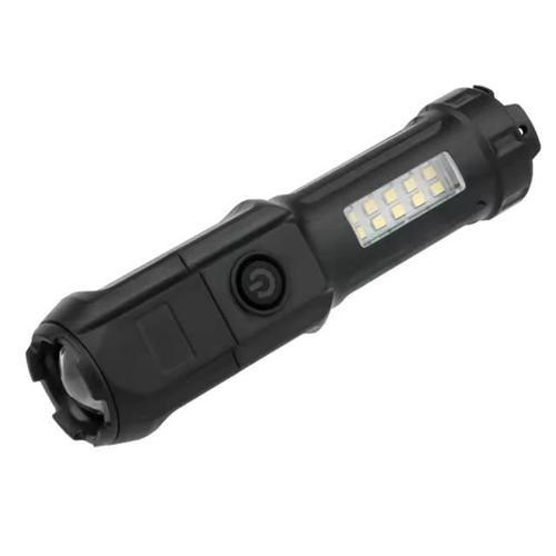 109-B Zoomlu Flash Özellikli SMD ve Power LED’li Şarjlı Plastik Kasa El Feneri (Powerban