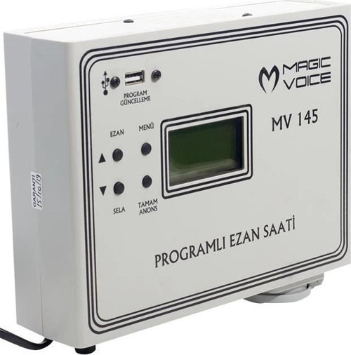 MV-145 3 Hocalı Programlı Duvar Tipi Ezan Saati