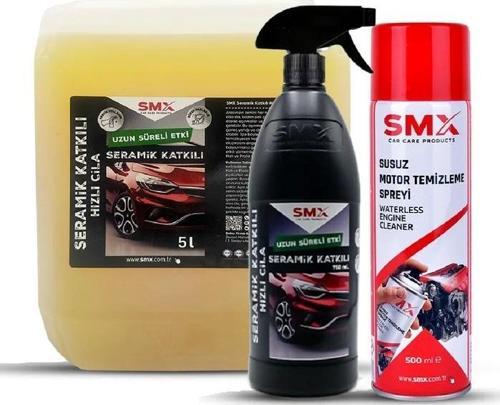 Seramik Katkılı Hızlı Cila 5lt + 750ml + Susuz Motor Temizleme Spreyi