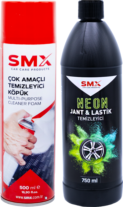 Çok Amaçlı Temizleyici Köpük 500 Ml + Neon Jant Temizleyici 750 ml.