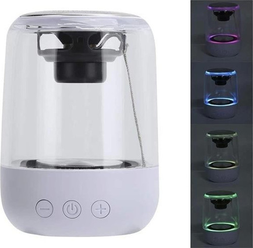 MV-24696 600 Mah Taşınabilir RGB Mikrofonlu Aux-TF-Bluetooth 3 Watt Hoparlör (Beyaz)