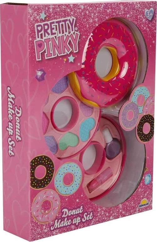 Donut Şekilli 2 Katlı Oyuncak Makyaj Güzellik Seti