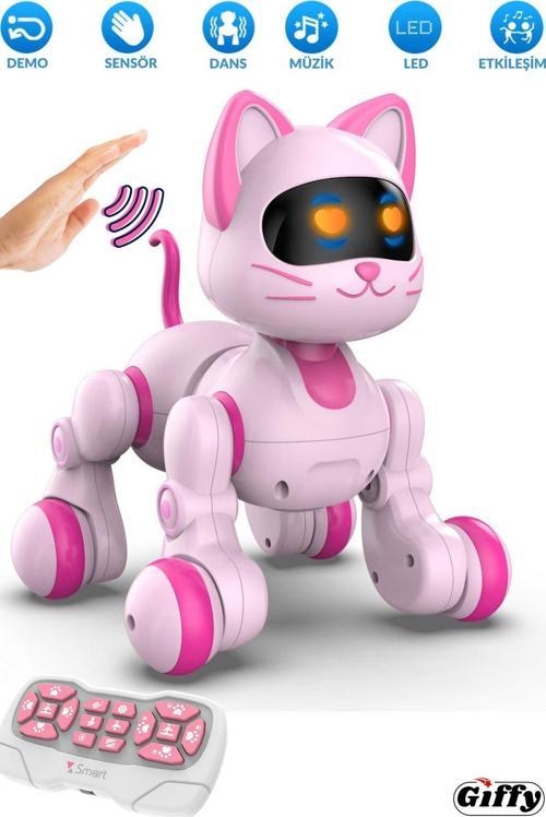 Oyuncak Full Fonksiyon Uzaktan Kumandalı El Sensörlü Şarjlı Işıklı Müzikli Dansçı Robot Kedi
