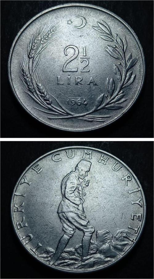 39963687af3c30ffed 1964 Akmonital 2½ lira Eski Madeni Para