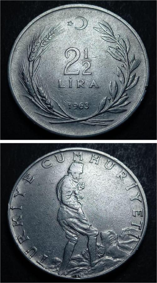 39963687af3c0a59db 1963 Akmonital 2½ lira Eski Madeni Para