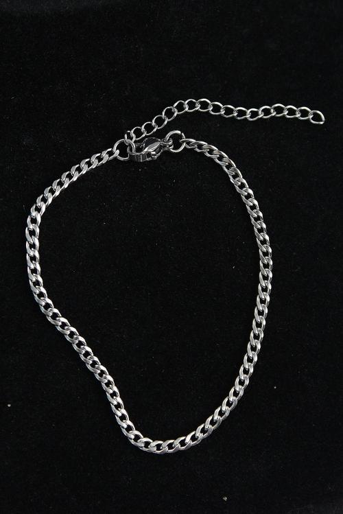 Bakımlı Erkek için Silver Çelik İnce Klasik Tasarımlı Bileklik