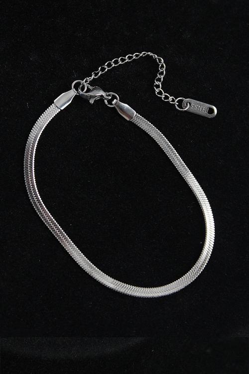 Bakımlı Erkek için Silver Çelik İtalyan Tasarımlı Bileklik