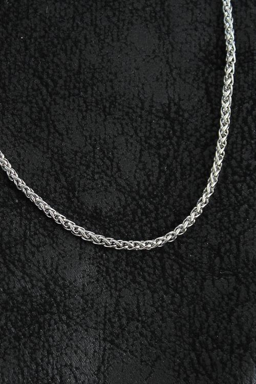 Bakımlı Erkek için Silver Çelik Örgü Zincir Stil Kolye