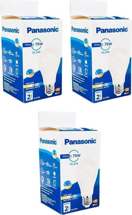 10,5W (75W) Led Ampul 4000K- Günışığı - 3 Adet