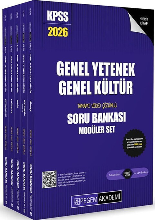 2026 KPSS Genel Yetenek Genel Kültür Tamamı Çözümlü Soru Bankası Seti Pegem Yayınları
