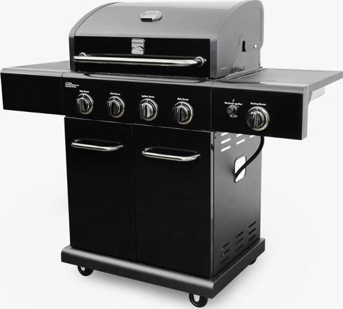PG-40409S0LB-1 Gazlı 4 Ocaklı Barbekü – Siyah