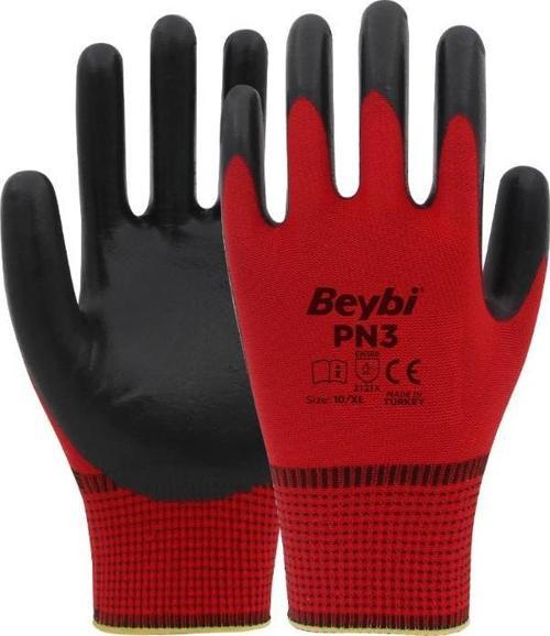Pn3 Kırmızı Siyah Eldiven 10