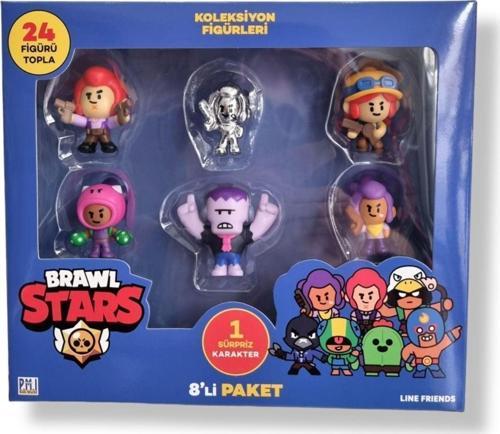 8 li Brawls Star  Figür Seti  - Model 3 - (Amber + Crow)