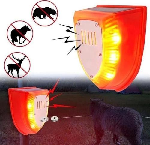 PM-26954 Misina İle Tetikli Sesli Hayvan Kovucu Alarm Cihazı Solar Panelli