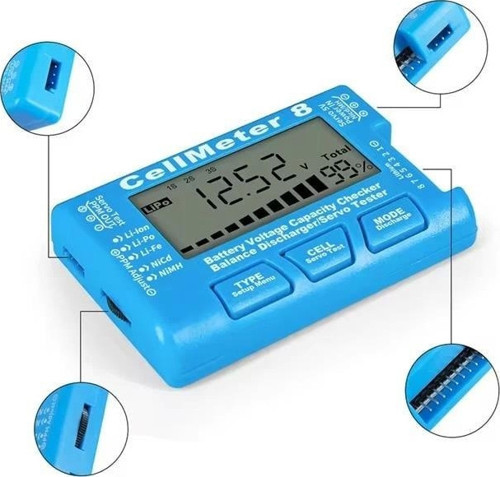 PM-26959 Pil Kapasite Voltaj Test Cihazı RC 1-8S Lipo Lityum NIMH