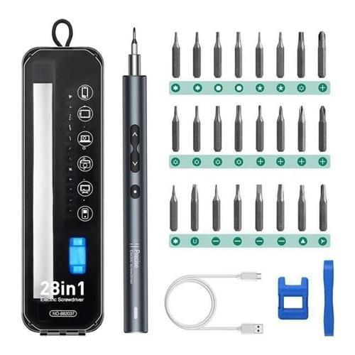 NO-882037 28IN1 Mini Şarjlı Tornavida Seti Yüksek Torklu 24 Uçlu Başlıklı