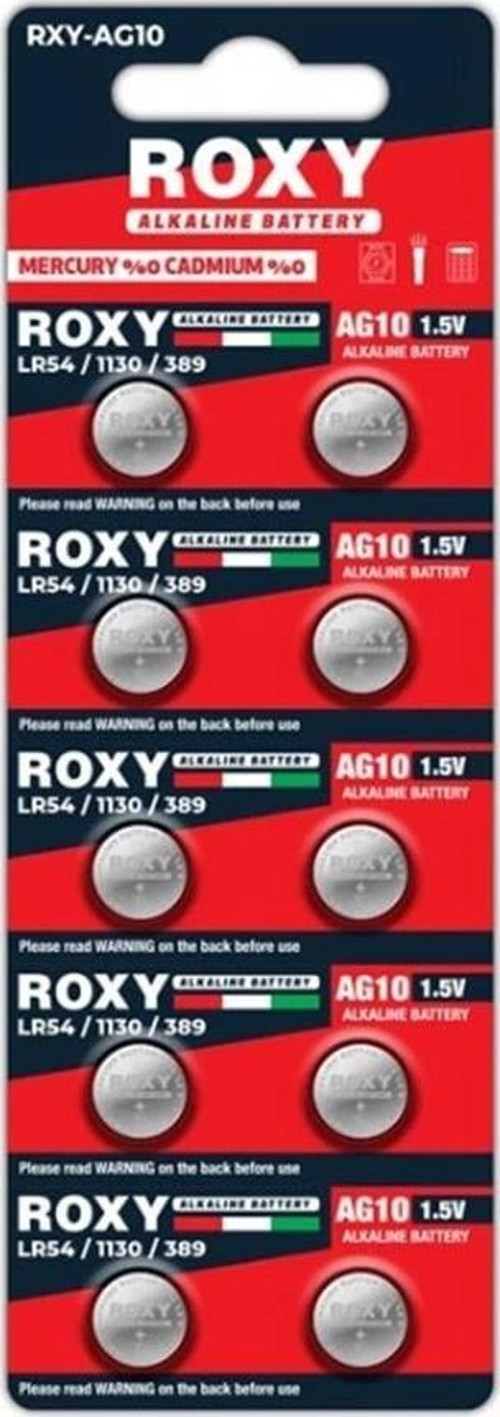 RXY-AG10 1.5 Volt LR54/1130/189/389 Alkalin Düğme Pil (10'LU Paket)