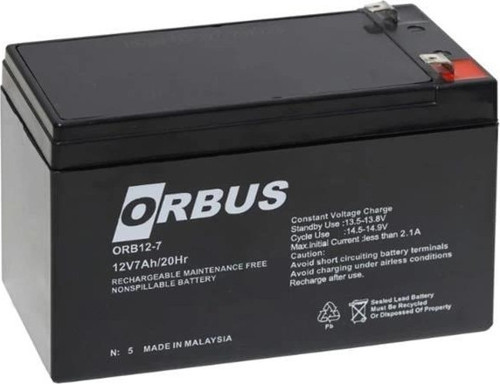ORB12-7 12 Volt 7 Amper Kuru Tip Akü (150x65x90mm)