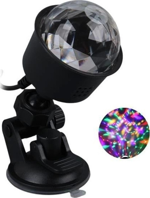 AL-KX-6889 Projeksiyon Atmosferli Usbli 4 Watt Şarjlı Sihirli Rgb Led Disko Topu