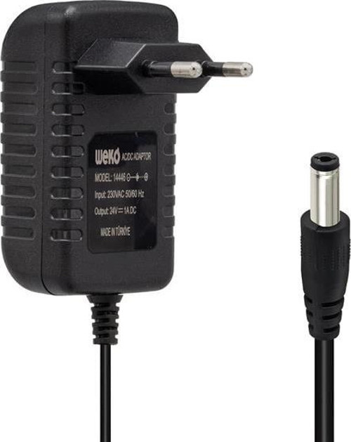 24 Volt 1 Amper 24 Watt Plastik Kasa Priz Tipi Adaptör (5.5x2.5 Uçlu)