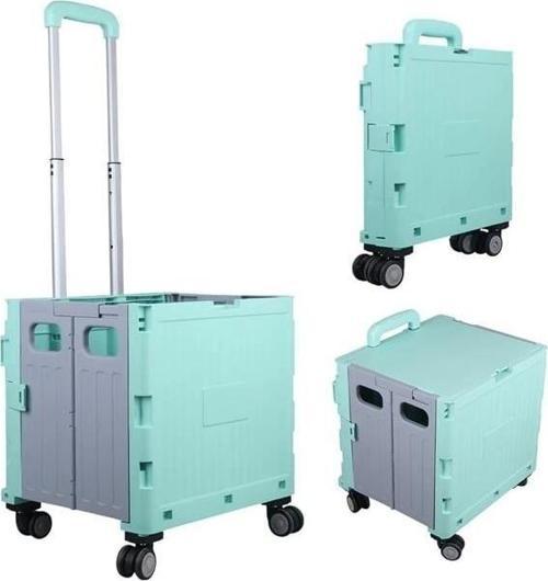 SN-26966 Katlanabilir Market Pazar Kamp Tekerlekli Alışveriş Arabası 60KG Kapasiteli