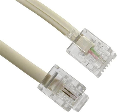 Krem Rengi 20 Metre Hazır Telefon Hat Kablosu